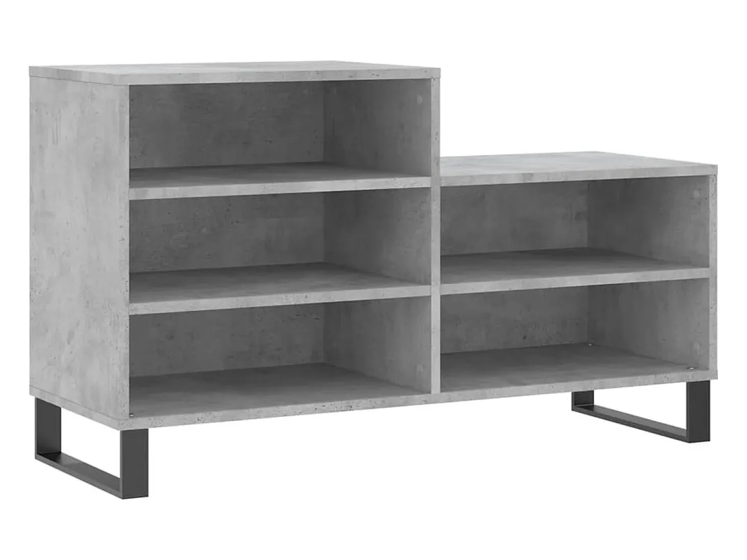 Zapatero gris hormigón 102x36x60 cm Madera de ingeniería
