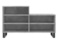 Zapatero gris hormigón 102x36x60 cm Madera de ingeniería