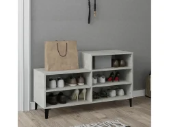 Zapatero gris hormigón 102x36x60 cm Madera de ingeniería