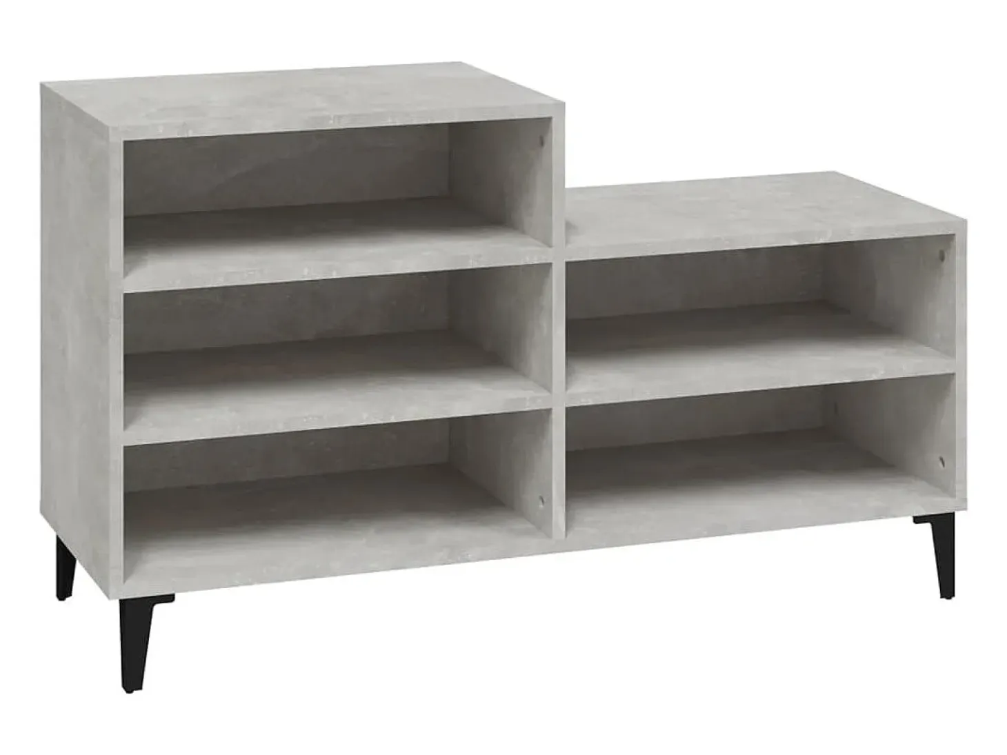 Zapatero gris hormigón 102x36x60 cm Madera de ingeniería