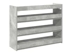 Zapatero gris hormigón 80x25x62 cm madera de ingeniería
