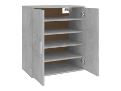Zapatero gris hormigón 60x35x70 cm Madera de ingeniería