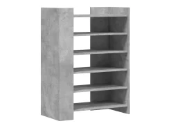Zapatero gris hormigón 74,5x37,5x100 cm