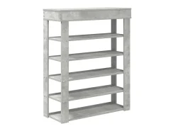 Zapatero gris hormigón 80x30x98 cm madera de ingeniería