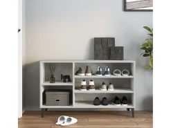Zapatero gris hormigón 102x36x60 cm Madera de ingeniería