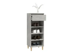 Zapatero gris hormigón 40x36x105 cm Madera de ingeniería