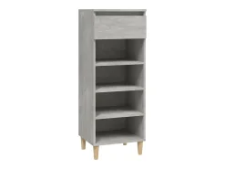 Zapatero gris hormigón 40x36x105 cm Madera de ingeniería