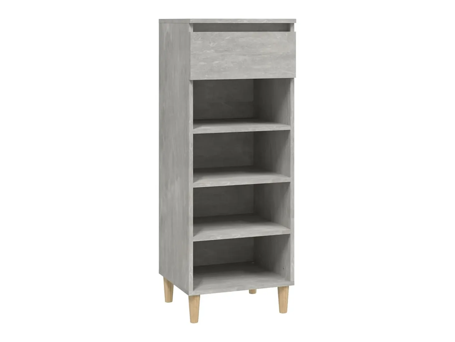 Zapatero gris hormigón 40x36x105 cm Madera de ingeniería