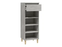 Zapatero gris hormigón 40x36x105 cm Madera de ingeniería