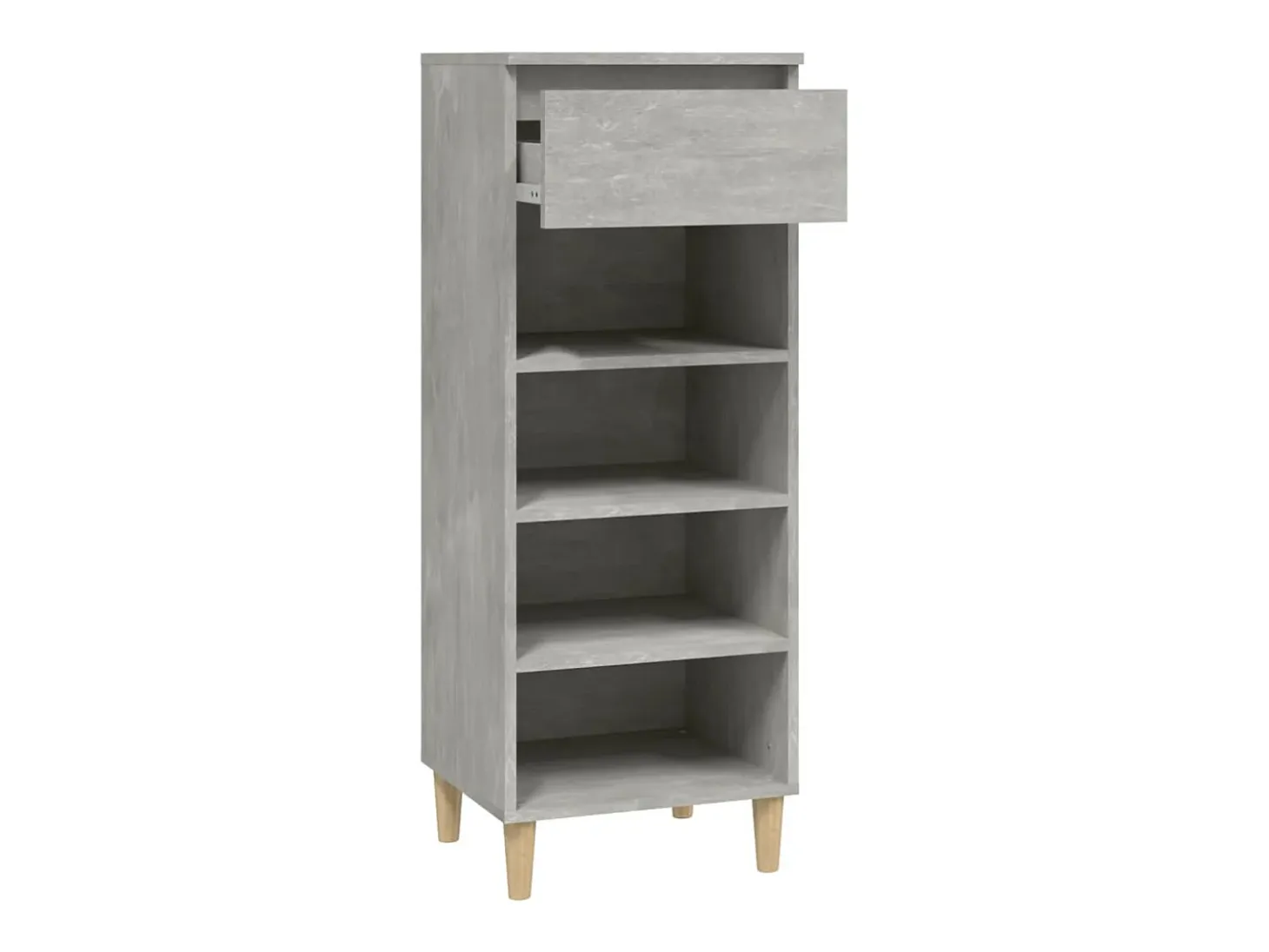 Zapatero gris hormigón 40x36x105 cm Madera de ingeniería