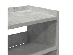 Zapatero gris hormigón 80x25x100 cm madera de ingeniería