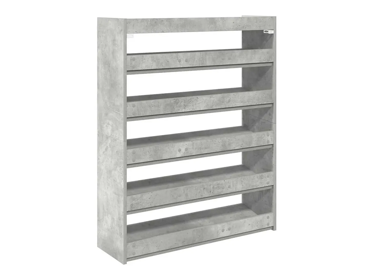 Zapatero gris hormigón 80x25x100 cm madera de ingeniería