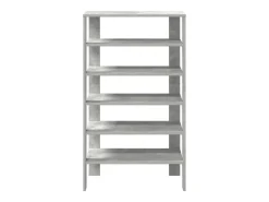 Zapatero gris hormigón 61x32x105 cm madera de ingeniería