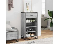 Zapatero gris Sonoma 48x38x97,5 cm madera de ingeniería
