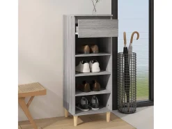 Zapatero gris Sonoma 40x36x105 cm Madera de ingeniería