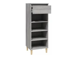 Zapatero gris Sonoma 40x36x105 cm Madera de ingeniería
