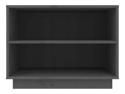 Zapatero gris 60x34x45 cm Madera maciza de pino