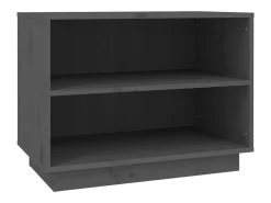 Zapatero gris 60x34x45 cm Madera maciza de pino