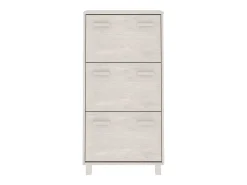 Zapatero HAMAR madera maciza de pino blanca 59,5x35x117 cm ES805683