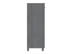 Zapatero HAMAR madera maciza pino gris oscuro 85x40x108 cm ES919647