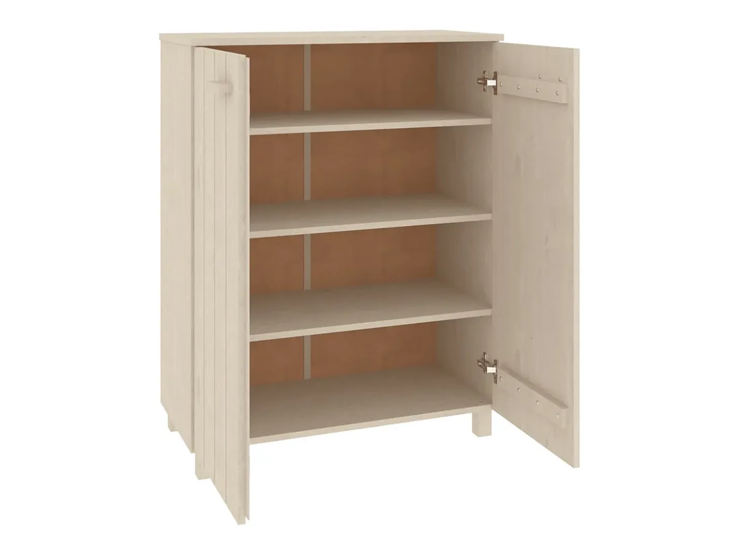 Zapatero HAMAR madera pino maciza marrón miel 85x40x108 cm ES125980