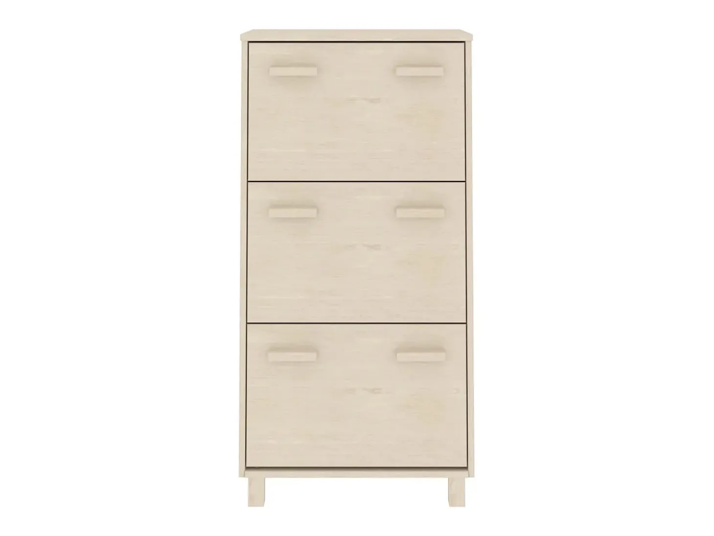 Zapatero HAMAR madera pino maciza marrón miel 59,5x35x117 cm ES528498