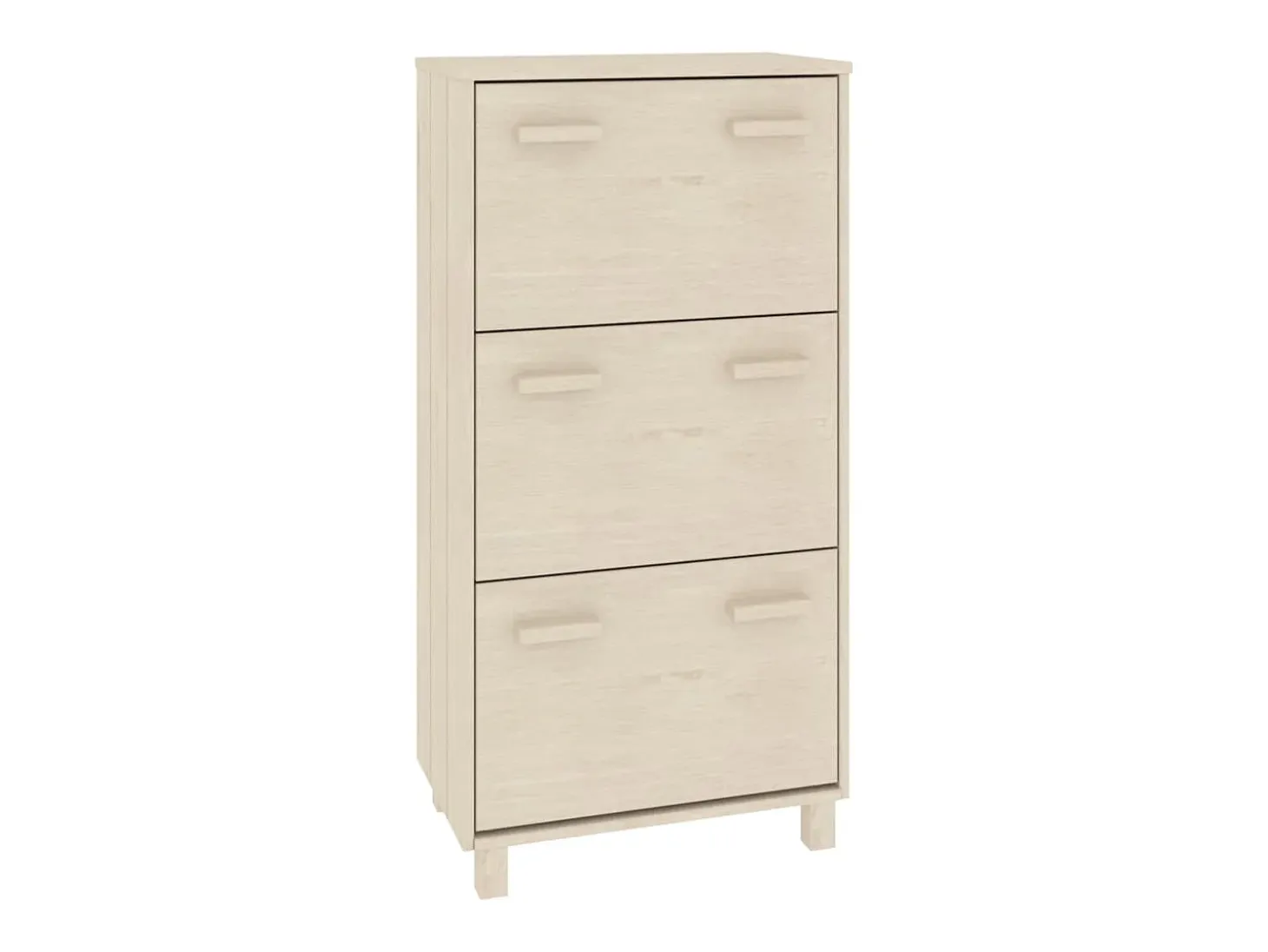 Zapatero HAMAR madera pino maciza marrón miel 59,5x35x117 cm ES528498