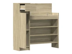 Zapatero madera de ingeniería roble Sonoma 100,5x28x100 cm ES539269