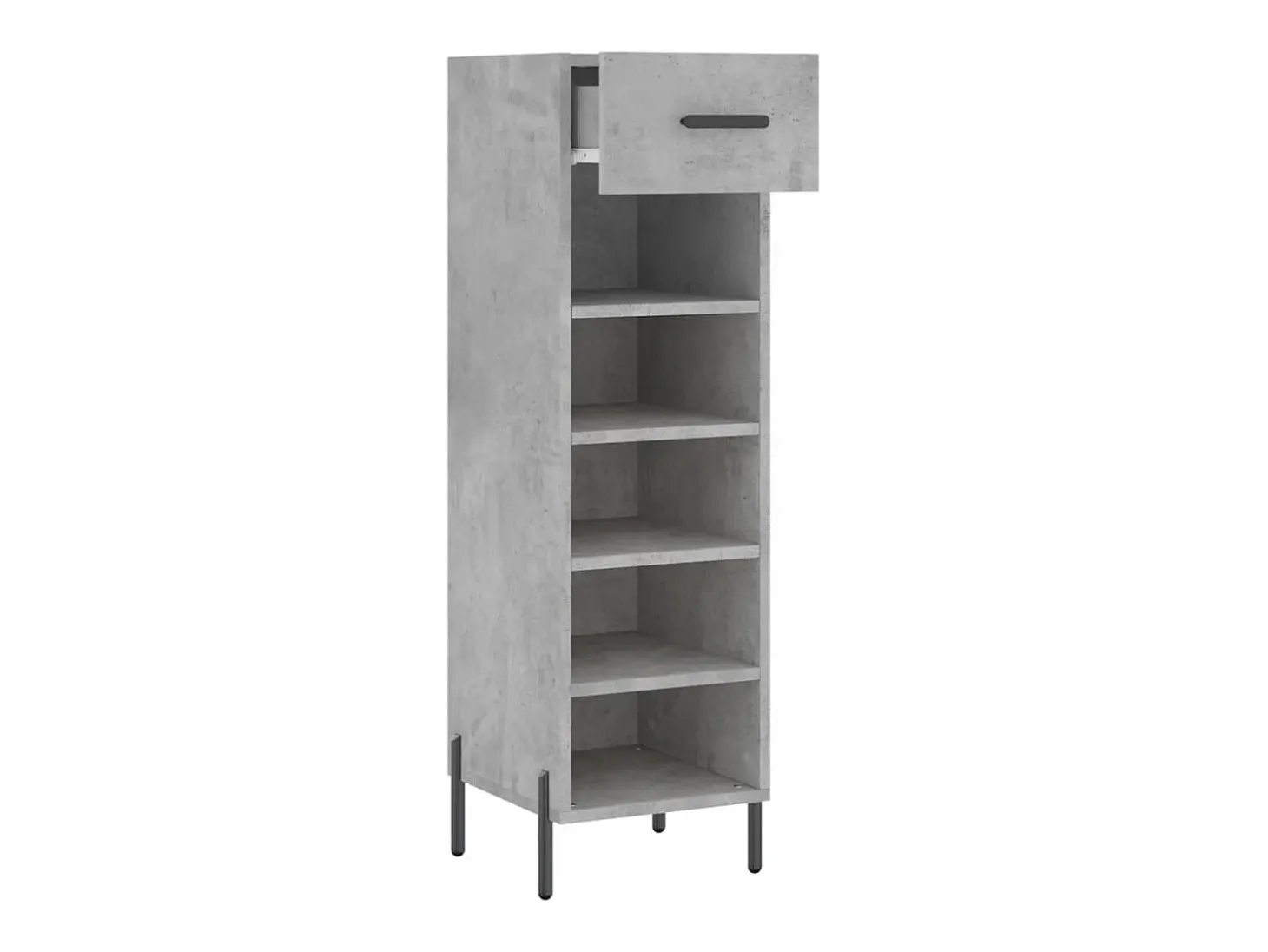 Zapatero madera de ingeniería gris hormigón 30x35x105 cm ES477516