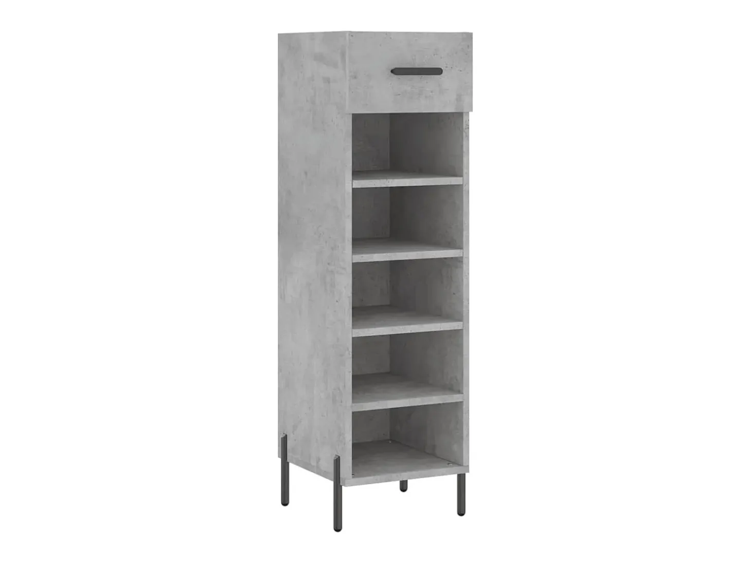 Zapatero madera de ingeniería gris hormigón 30x35x105 cm ES477516