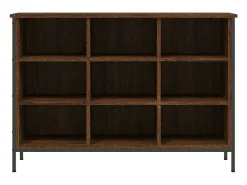 Zapatero madera de ingeniería marrón roble 100x35x70 cm ES366898