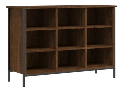 Zapatero madera de ingeniería marrón roble 100x35x70 cm ES366898