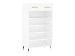 Zapatero madera de ingeniería blanco 60x35x105 cm ES866482
