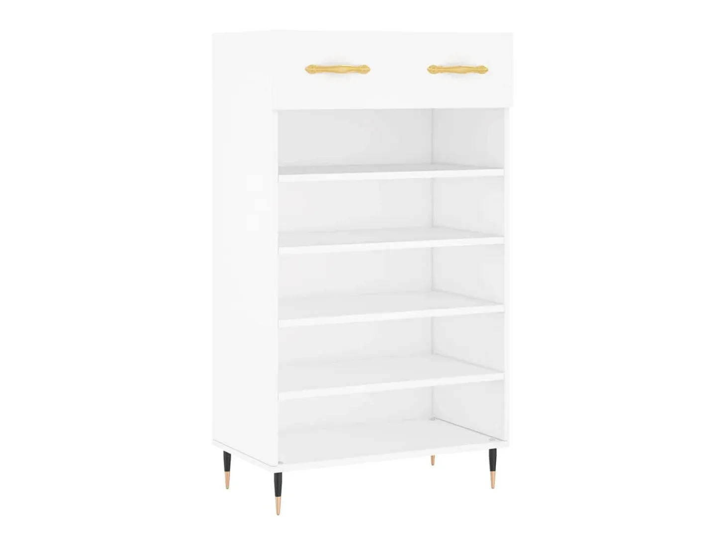 Zapatero madera de ingeniería blanco 60x35x105 cm ES866482