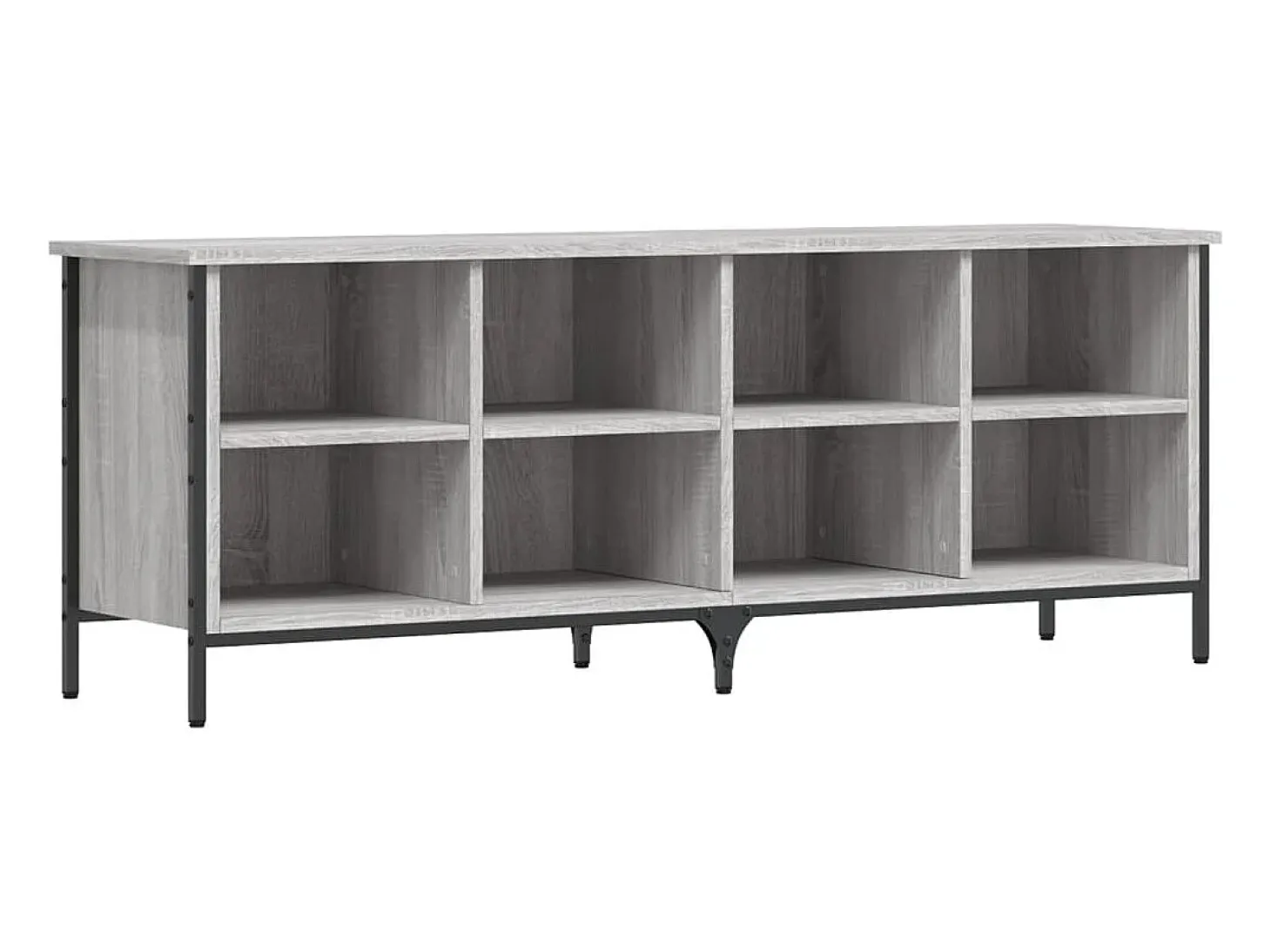 Zapatero madera de ingeniería gris Sonoma 131x35x50 cm ES830179