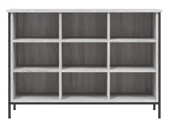 Zapatero madera de ingeniería gris Sonoma 100x35x70 cm ES698476
