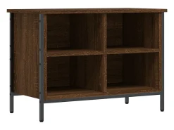 Zapatero madera de ingeniería marrón roble 69x35x50 cm ES574302