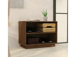 Zapatero Marrón Miel 60x34x45 cm Madera Maciza de Pino