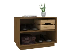 Zapatero Marrón Miel 60x34x45 cm Madera Maciza de Pino