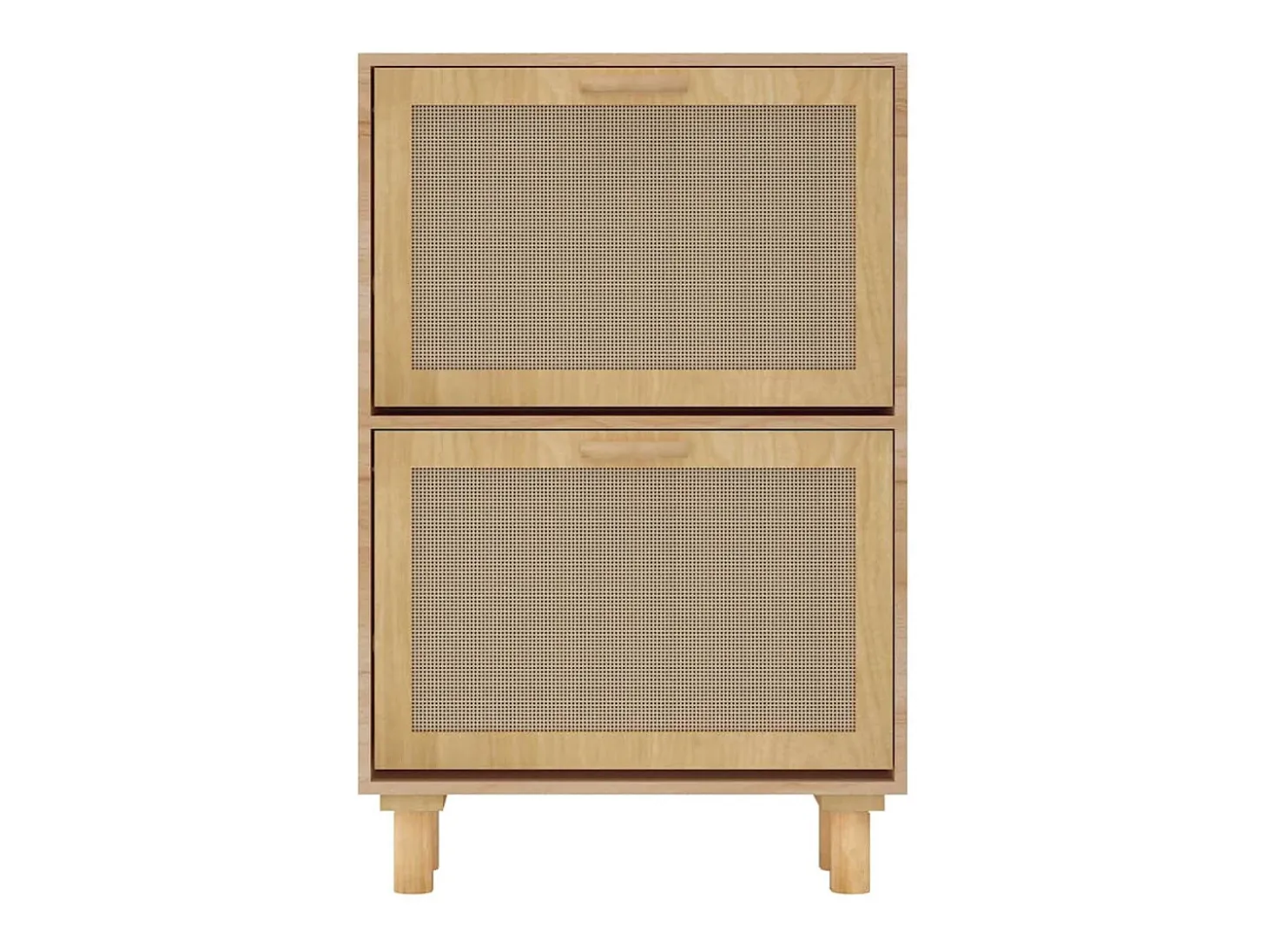 Zapatero marrón 52x25x80 cm Madera de ingeniería/Ratán