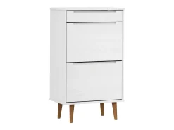 Zapatero MOLDE madera maciza de pino blanco 59,5x35x103 cm ES415863