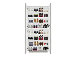 Zapatero multiusos de 4 puertas y 8 estantes de diseño Ping Dress Concrete