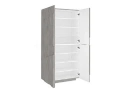 Zapatero multiusos de 4 puertas y 8 estantes de diseño Ping Dress Concrete