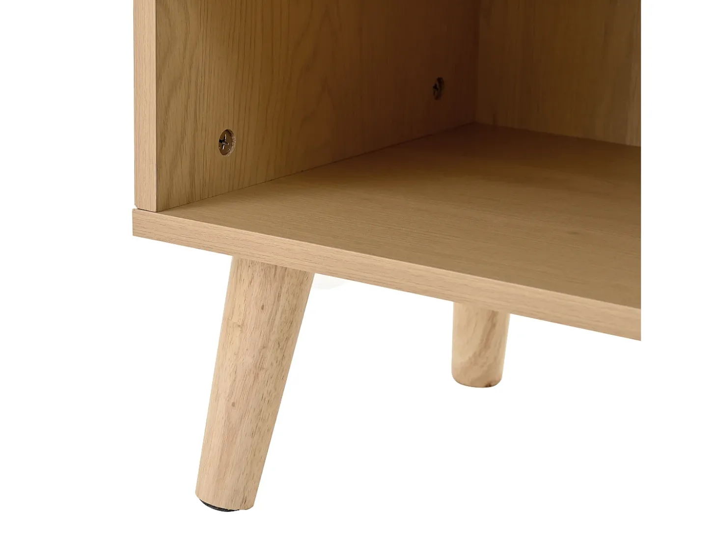 Zapatero natural con 3 puertas de ratán y 1 cajón, tirador de metal 120x35x106cm