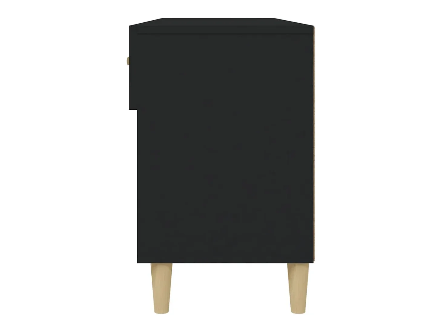 Zapatero negro 102x35x55 cm Madera contrachapada