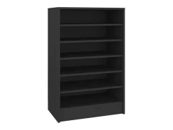 Zapatero negro 60x35x92 cm Madera contrachapada