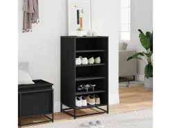 Zapatero negro 48x38x97,5 cm madera de ingeniería