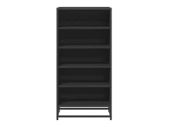 Zapatero negro 48x38x97,5 cm madera de ingeniería