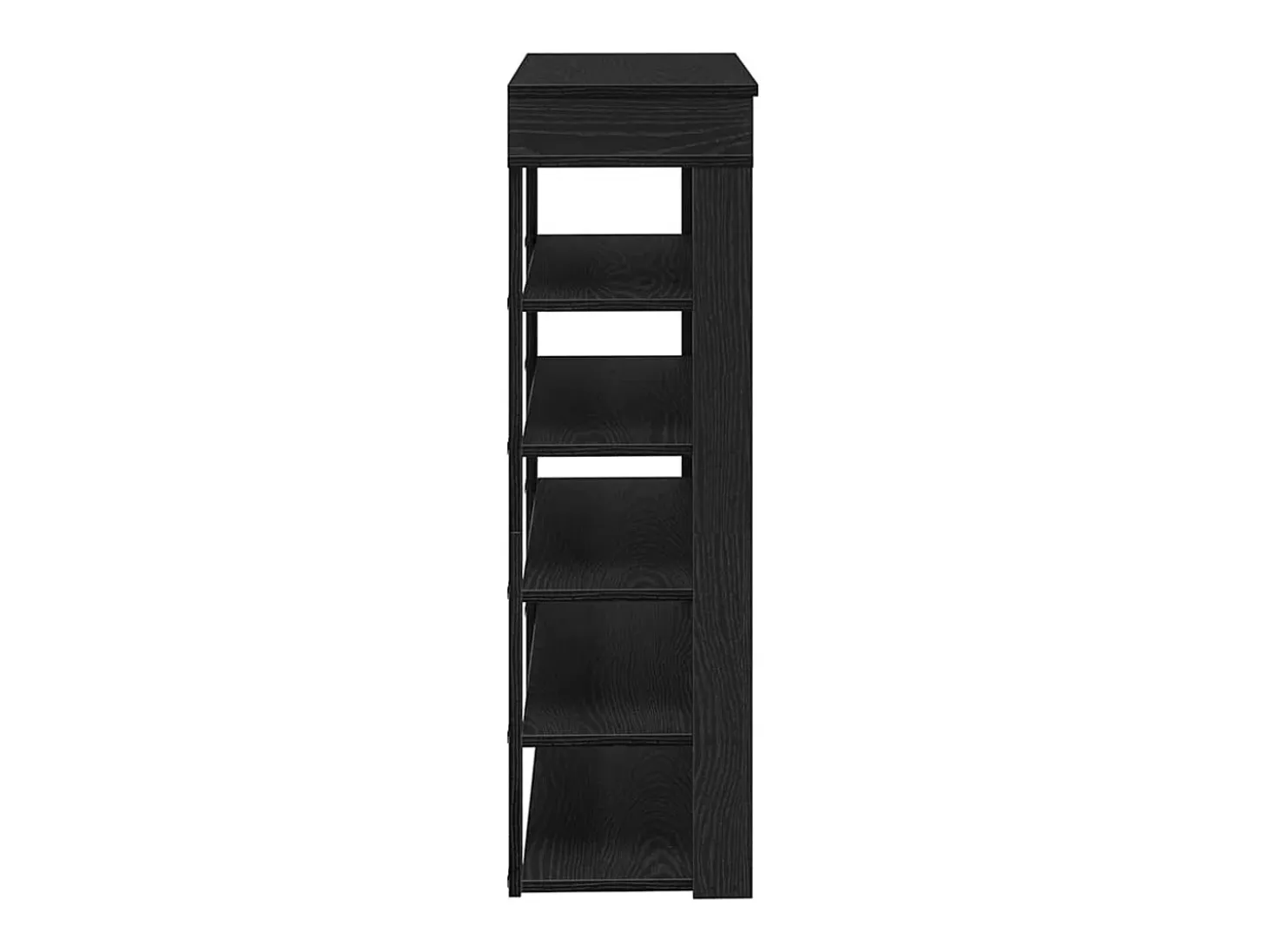Zapatero negro 80x30x98 cm madera de ingeniería