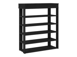 Zapatero negro 80x30x98 cm madera de ingeniería